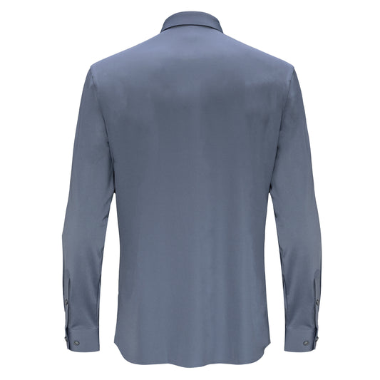 Zen Appeal LS button down shirt-GREY BLUE