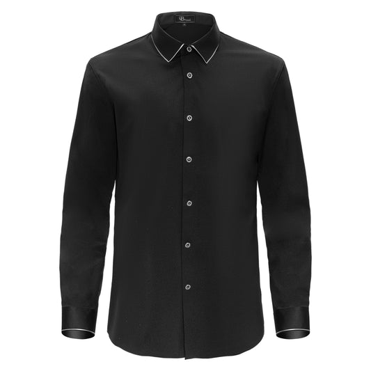 Imperial Essence Button-Up Shirt-BLACK/SILVER