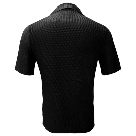 Athens Nights Short-Sleeve Button-Up Shirt-BLACK