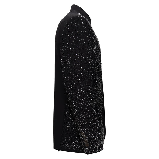 Culture Couture Embellished Blazer – Red Carpet Ed-BLACK/SILVER