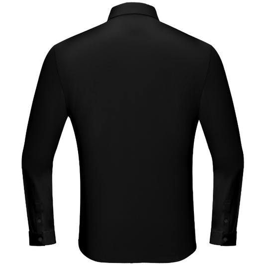 Dazzling Dapper Button-Up Shirt-BLACK/BLACK