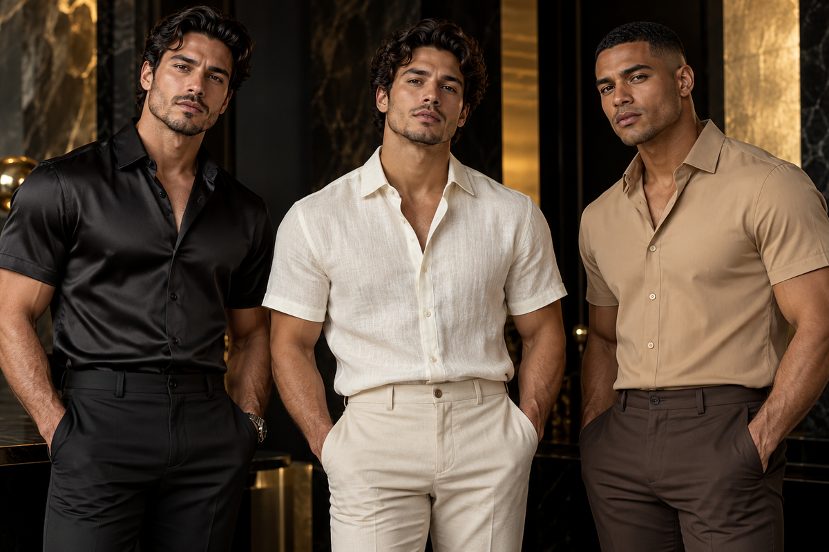 Wholesale men's short sleeve shirts – BAROCCO Los Angeles