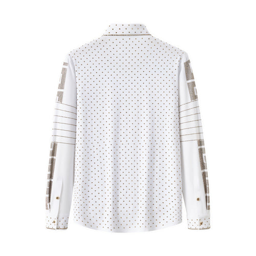 B569 Imperial Maze Stone Shirt White/Gold