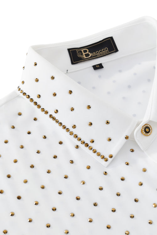 B569 Imperial Maze Stone Shirt White/Gold