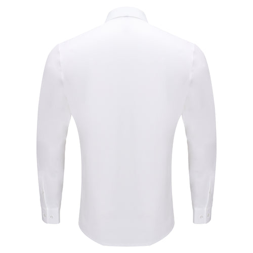 B311 - Thrill Seeker LS BUTTON DOWN DRESS SHIRT-WHITE/ROYAL