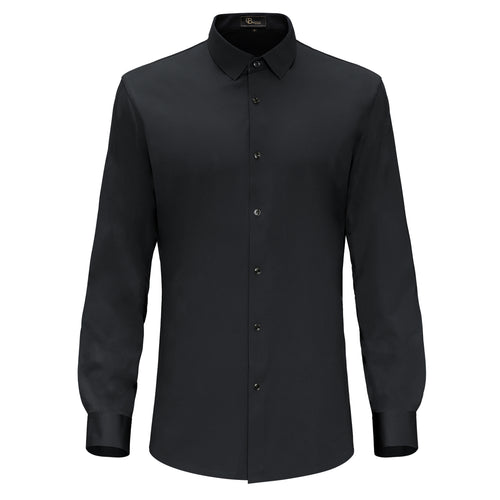 Camisa de manga larga con botones Zen Appeal - NEGRA