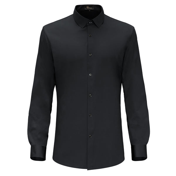 Camisa de manga larga con botones Zen Appeal - NEGRA