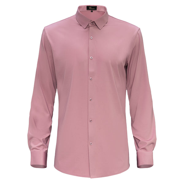 Camisa de manga larga con botones Zen Appeal - ROSA POLVO