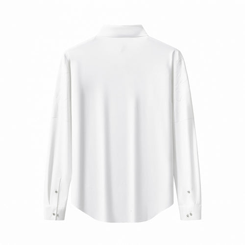 B316-Tigers Wrath Rhinestn Btn LS Shirt-WHITE – view 1