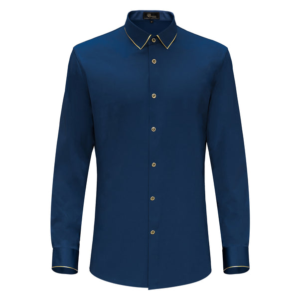 Camisa abotonada Imperial Essence - AZUL OSCURO/DORADO