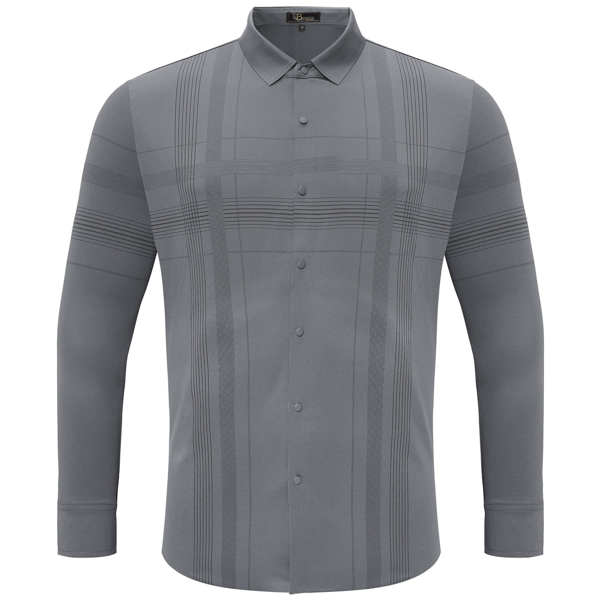 B331 - Noble Knight Plaid Button-Up-GREY