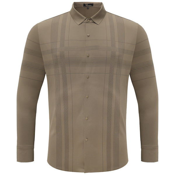 B331 - Noble Knight Plaid Button-Up-KHAKI