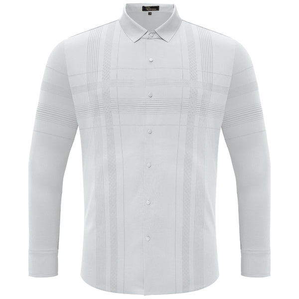 B331 - Noble Knight Plaid Button-Up-WHITE
