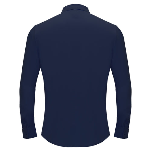 B332 - Olympic Victory Button-Up Shirt-DARK BLUE
