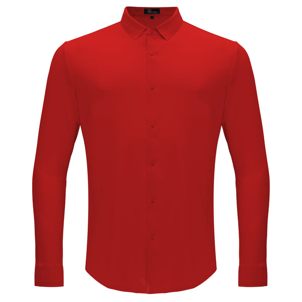 B332 - Olympic Victory Button-Up Shirt-RED