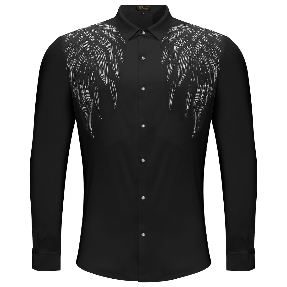 B342 - Heavenly Wings-BLACK/SILVER