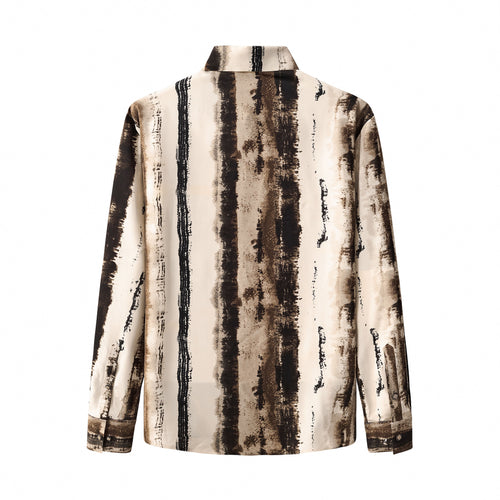 Camisa de manga larga sin costuras Echelon Brushstroke - CREMA – view 2