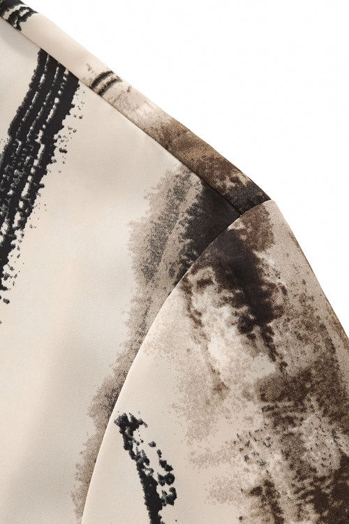Camisa de manga larga sin costuras Echelon Brushstroke - CREMA – view 4