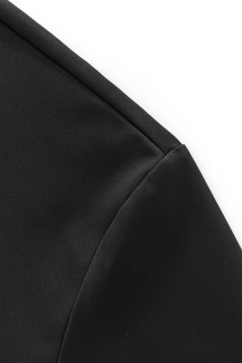 B378-Regal Lace Crystal Dress Shirt-BLACK – view 3