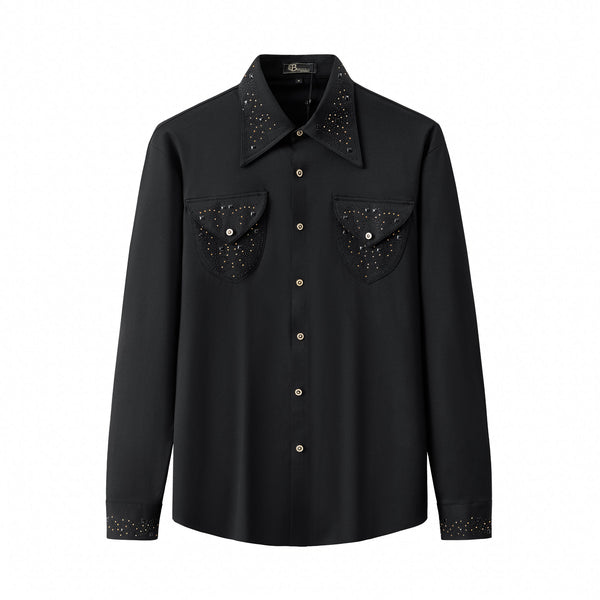 B380-Gemstone Crest Performance Shirt-BLACK