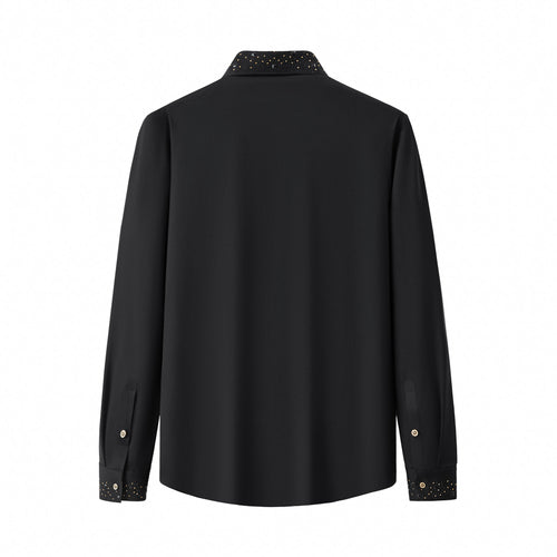 B380-Gemstone Crest Performance Shirt-BLACK – view 1