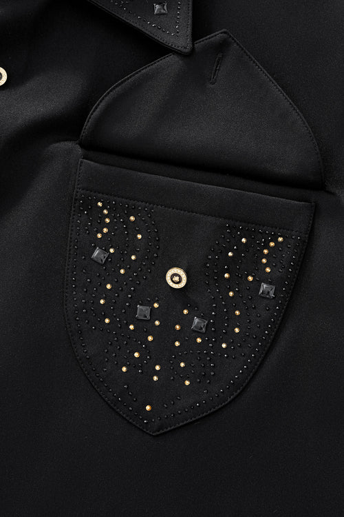 B380-Gemstone Crest Performance Shirt-BLACK – view 6