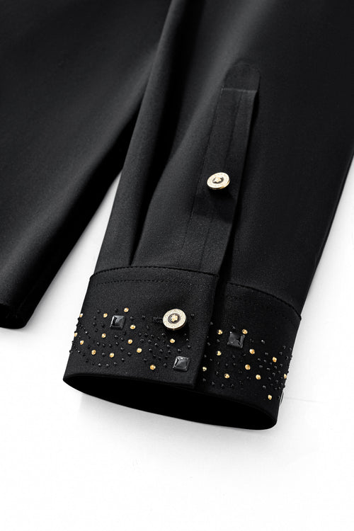 B380-Gemstone Crest Performance Shirt-BLACK – view 7