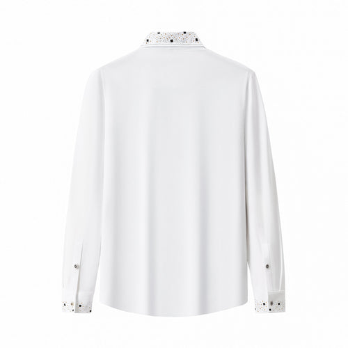B380-Gemstone Crest Performance Shirt-WHITE – view 1