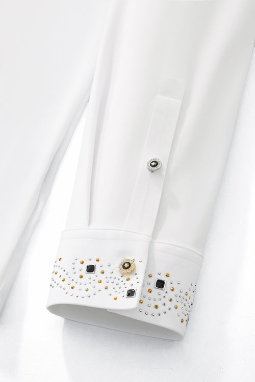 B380-Gemstone Crest Performance Shirt-WHITE – view 7