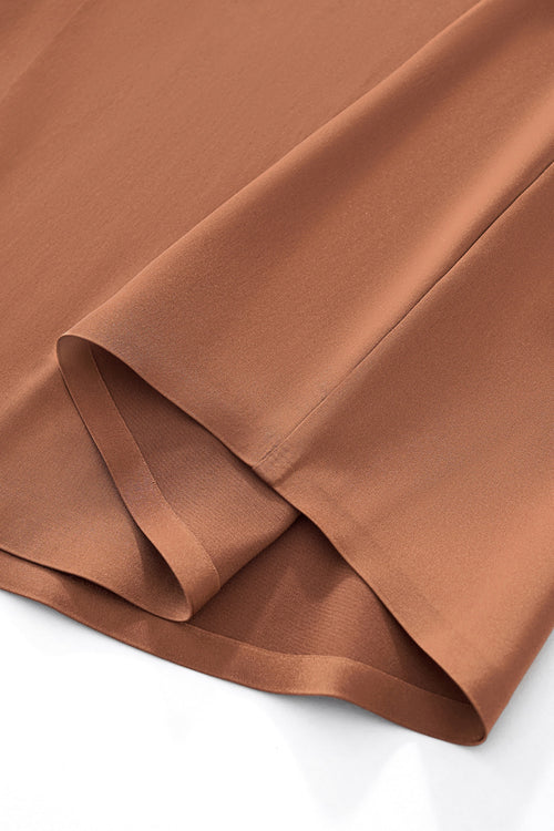 B400 - SIGNATURE SATIN STITCHLESS LS Shirt-COFFEE – view 7