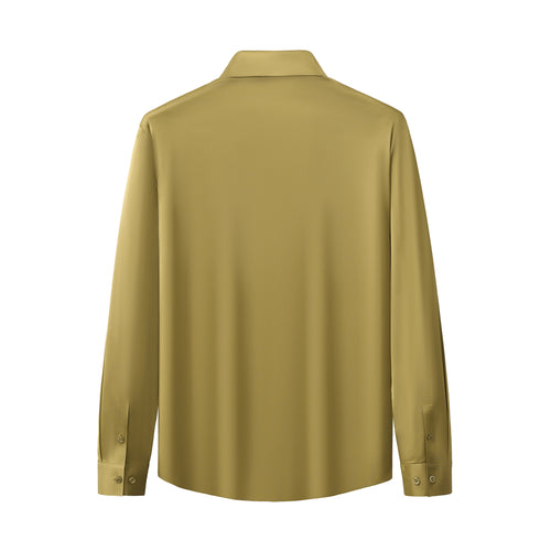 B400 - SIGNATURE SATIN STITCHLESS LS Shirt-OLIVE – view 4