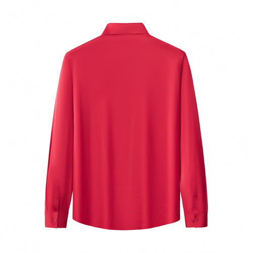 B400 - SIGNATURE SATIN STITCHLESS LS Shirt-RED – view 1