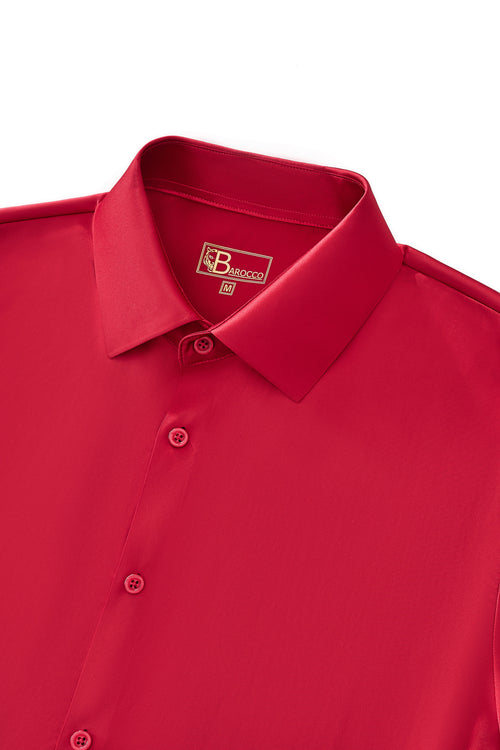 B400 - SIGNATURE SATIN STITCHLESS LS Shirt-RED – view 2
