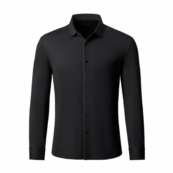 Camisa de manga larga sin costuras Precision - NEGRA