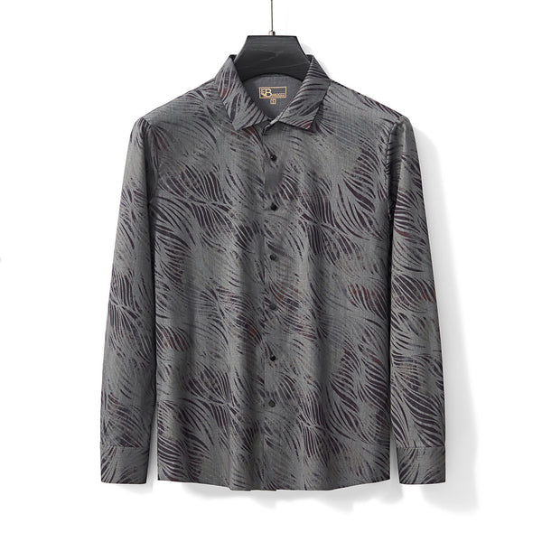B407 - EcoFlex Stitchless LS Shirt-CHARCOAL