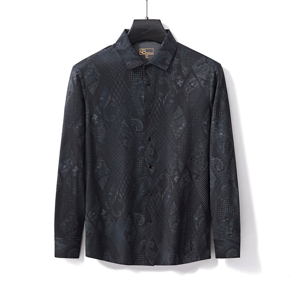 Camisa de manga larga sin costuras Shadow Bloom - NEGRA