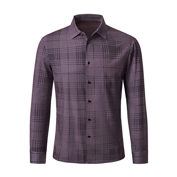 B410 - Noir Mosaic Stitchless Shirt-BURGUNDY