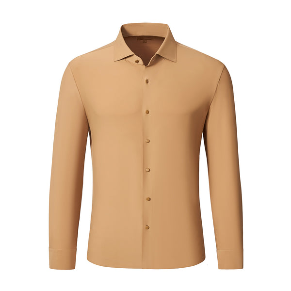 Camisa de manga larga sin costuras AeroFlex - CAQUI