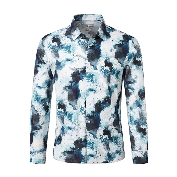 Camisa de manga larga de alto rendimiento TempestPrint - MULTICOLOR