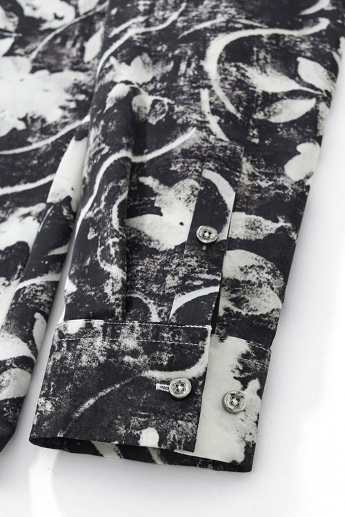 B422-Midnight Botanical Shirt-BLACK – view 4