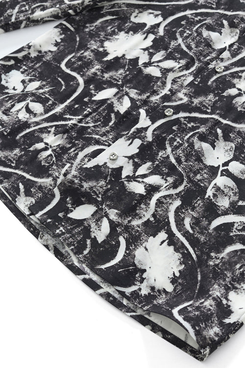 B422-Midnight Botanical Shirt-BLACK – view 6
