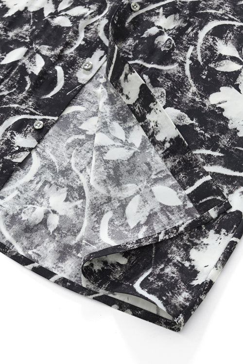B422-Midnight Botanical Shirt-BLACK – view 7