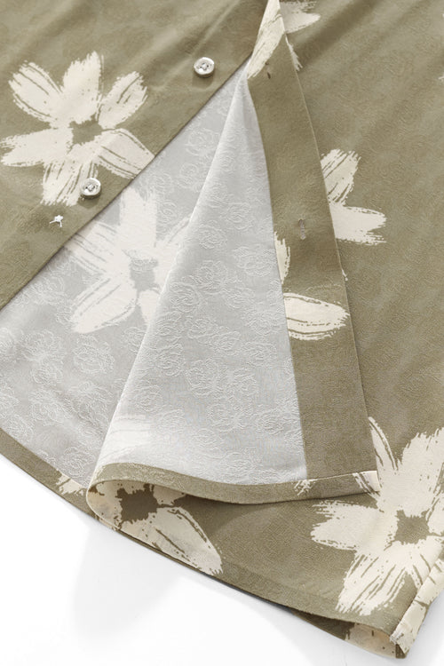 B428-Brush Bloom Shirt-GREEN – view 6