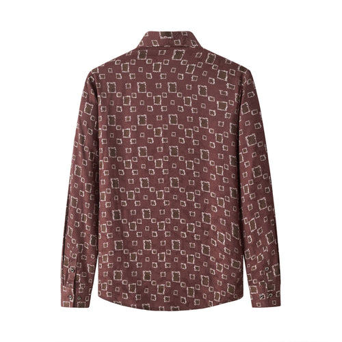 B429-Floating Square Shirt-BROWN – view 1