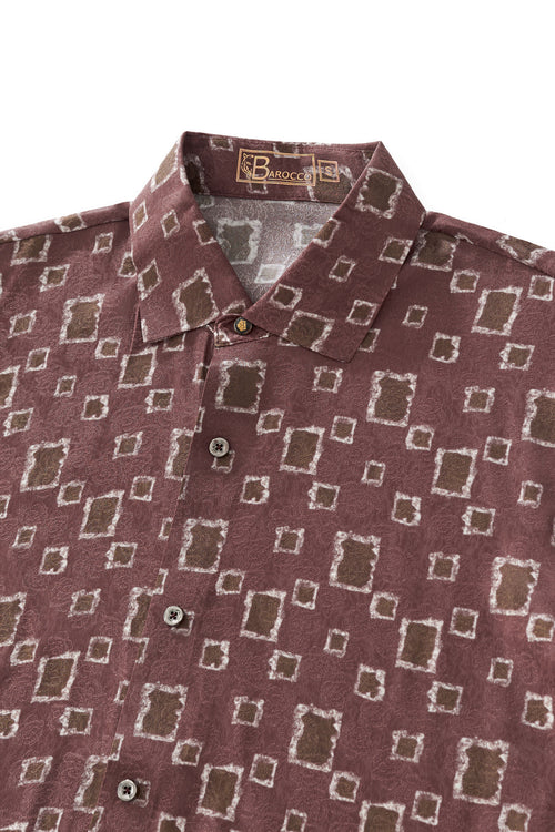 B429-Floating Square Shirt-BROWN – view 2