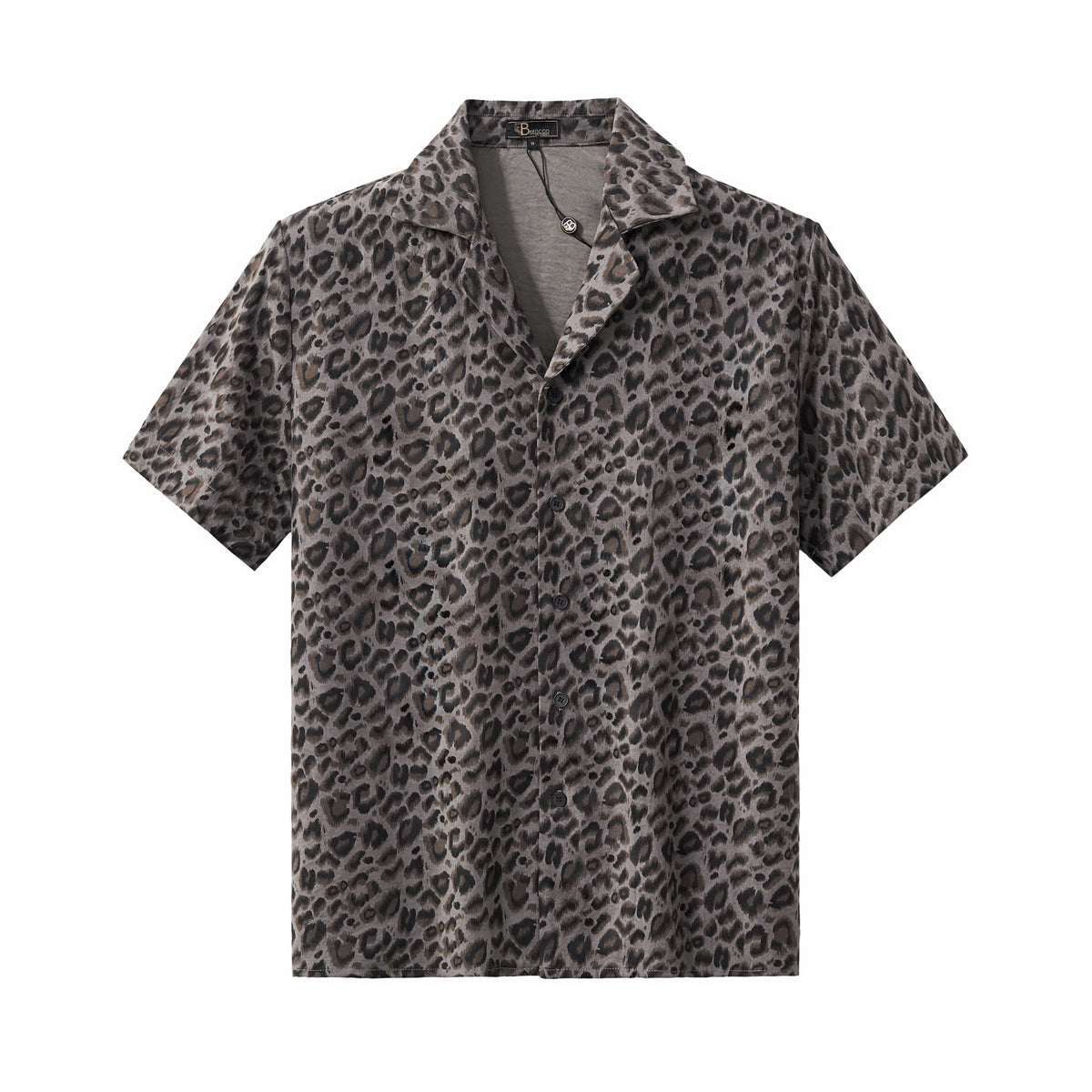 B580 - Arden Camp Collar Shirt-GREY – BAROCCO wholesale shirts
