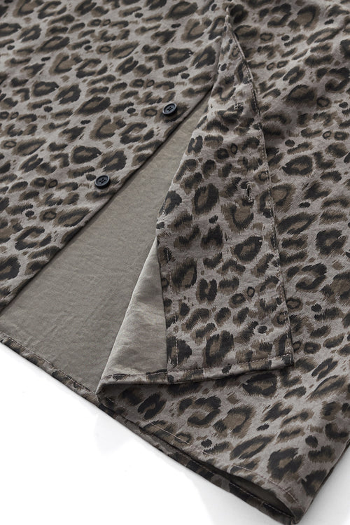 B580 - Arden Camp Collar Shirt-GREY – view 7