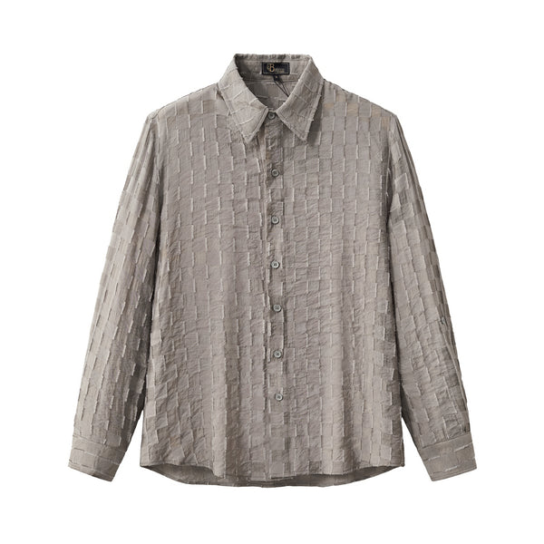 Camisa de manga larga texturizada Haven - GRIS