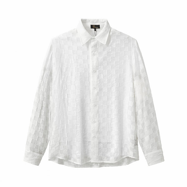 Camisa de manga larga texturizada Haven - BLANCA