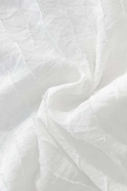 B581 - Haven Textured Long Sleeve Shirt-WHITE – view 6